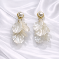 Pearl Petal Drop Earrings