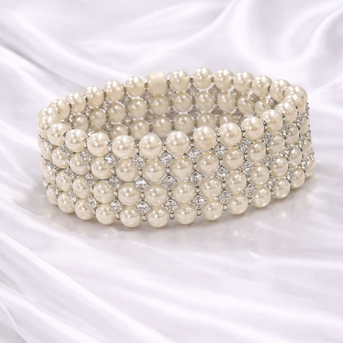 Beaded Pearl Cuff