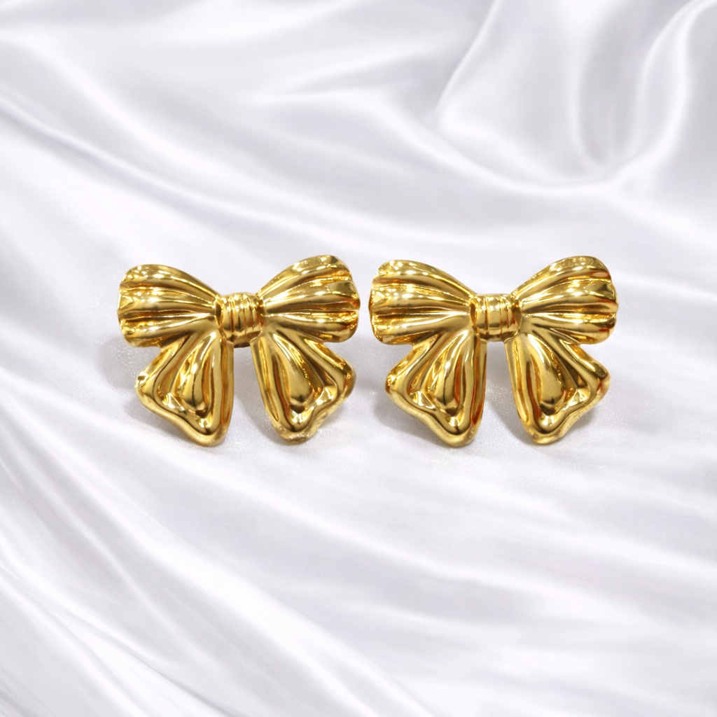Golden Ribbon Earrings