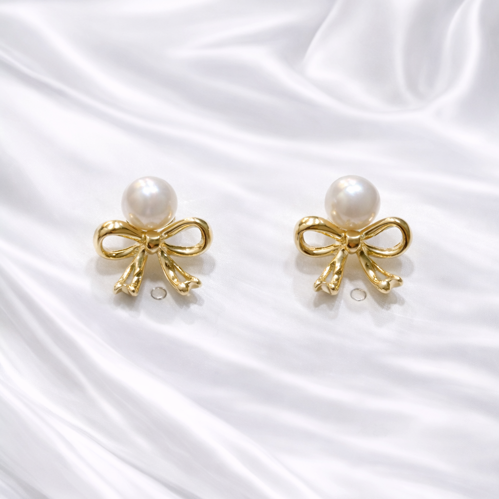 Pearl Bow Earrings
