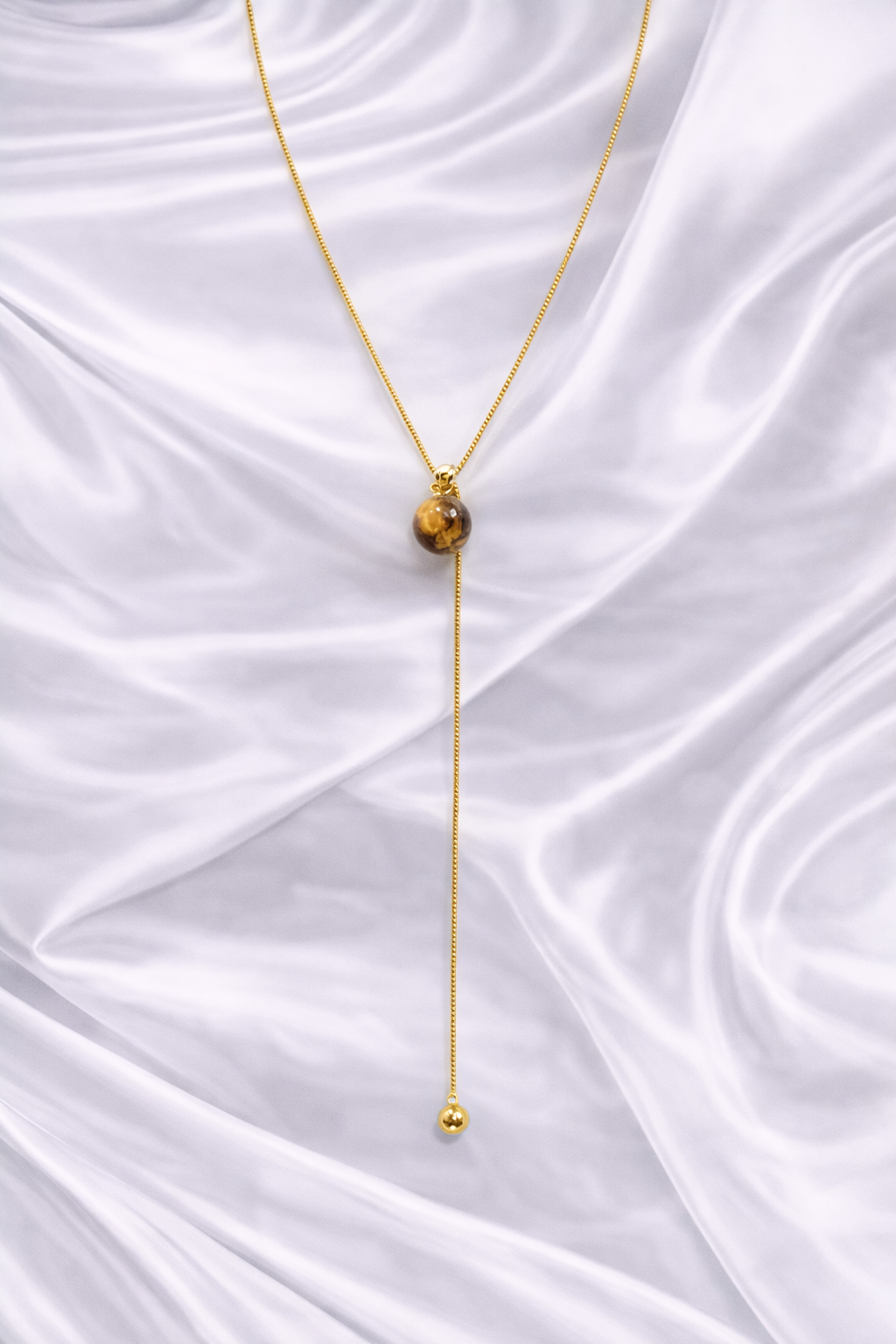 Brown Pearl Drop Necklace