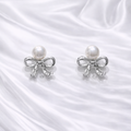 Pearl Bow Earrings
